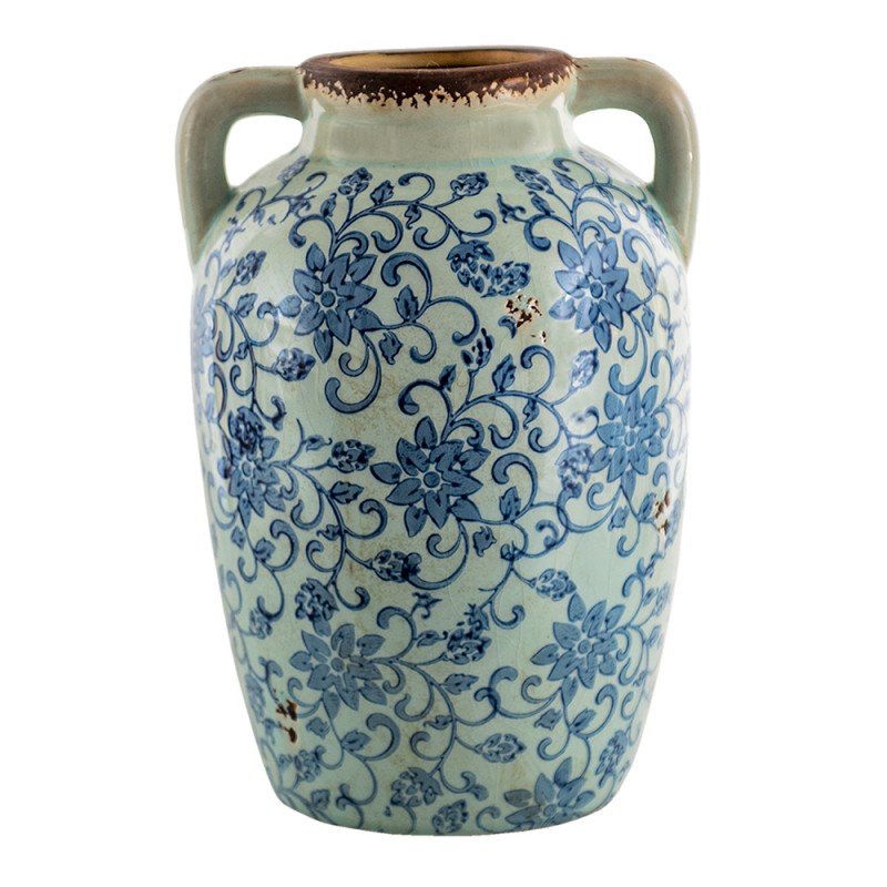 6ce1377-vase-16x15x24-cm-blue-brown-ceramic-flowers-round-decorative-vase